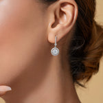 Load image into Gallery viewer, FIONAA EARRINGS WITH CLASSIC HALO SOLITAIRE DROPS
