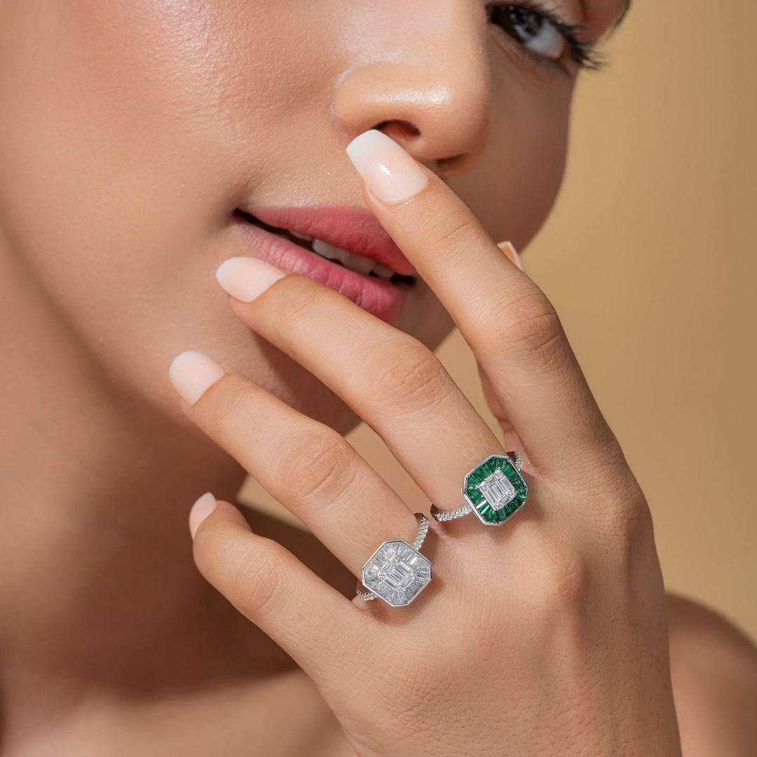 EMERALD DIAMOND TREAT RING