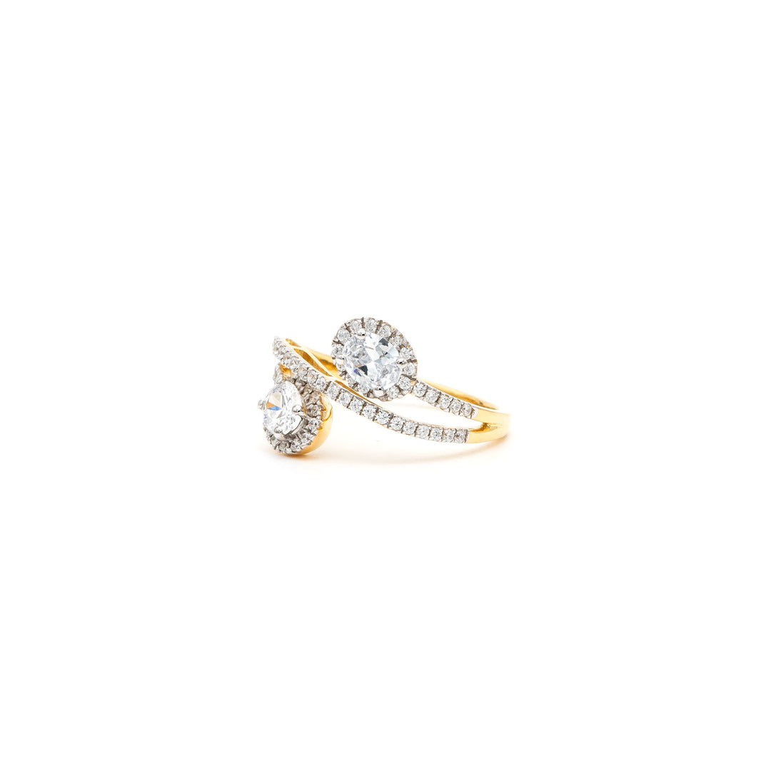 DUAL HALO OVAL DIAMOND RING