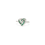 Load image into Gallery viewer, TRINITY DIAMONDS EMERALD RING
