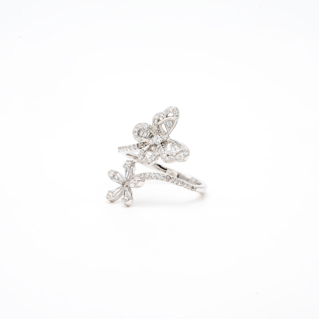 BUTTERFLY-FLOWER RADIANCE RING