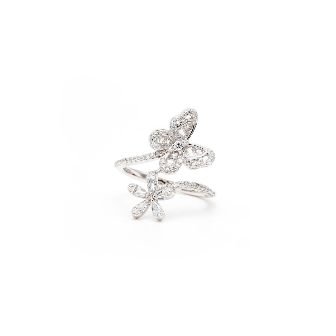 BUTTERFLY-FLOWER RADIANCE RING