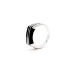 Load image into Gallery viewer, DARK KNIGHT-BLACK ENAMEL RING
