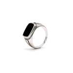 Load image into Gallery viewer, TURKEY BLACK ENAMEL RING FOR MEN
