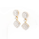 Load image into Gallery viewer, RADIANCE-CLUSTERED DIAMOND HANGING EARRING
