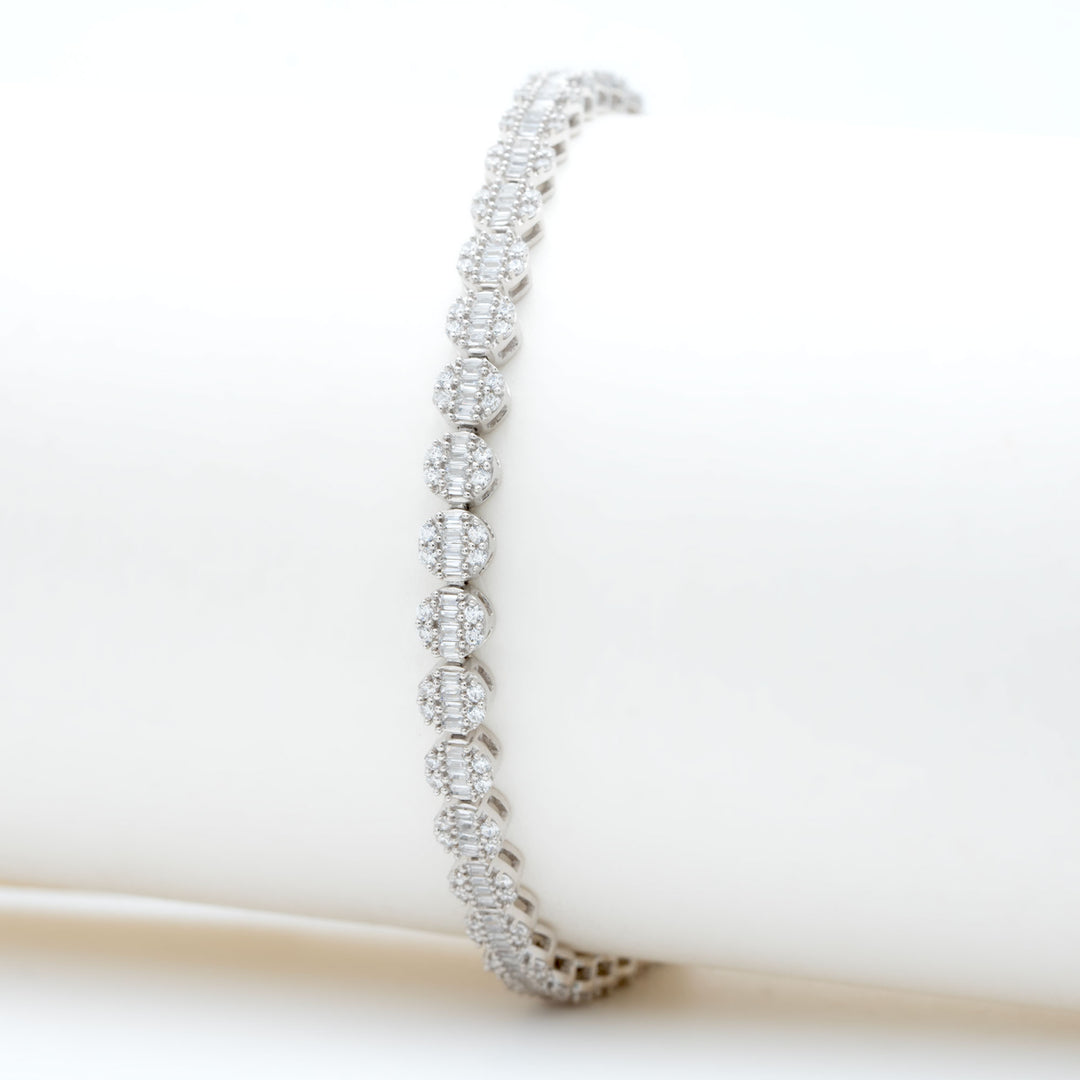 ELEGANCE-CLUSTERE DIAMOND TENNIS BRACELET