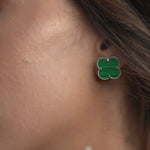 Load and play video in Gallery viewer, KANYAA-GREEN STONE BOLD STUDS
