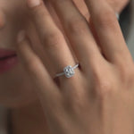 Load and play video in Gallery viewer, HORIZON EMERALD SHAPED DIAMOND RING
