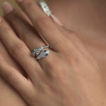 Load and play video in Gallery viewer, DIAMOND STUDDED SERPENT RING
