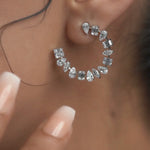 Load and play video in Gallery viewer, ARA-MULTI SHAPE DIAMOND EARRING
